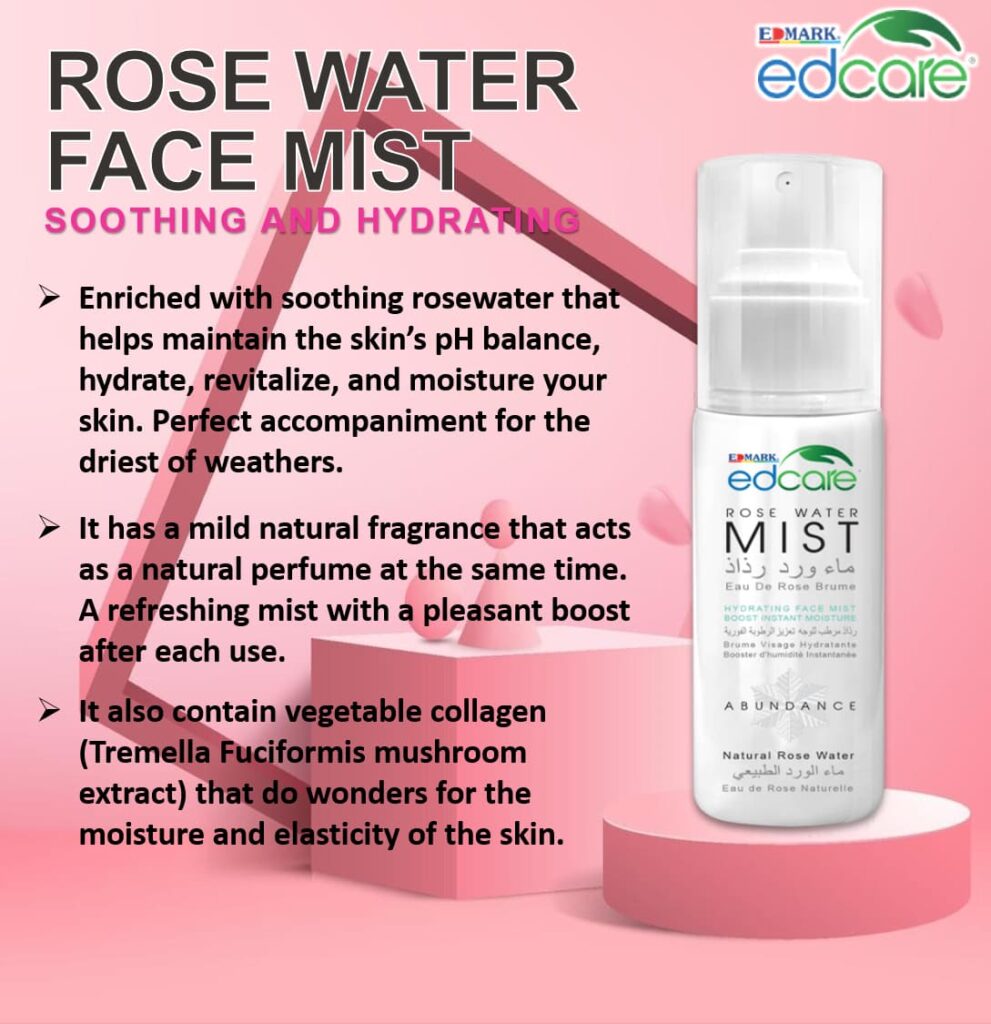 منتجات العناية بالبشرة - ماء ورد رذاذ - Rose water Mist